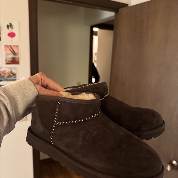 UGG x MadHappy Brown Shearling Ankle Boots never worn! - Picture 2 of 4